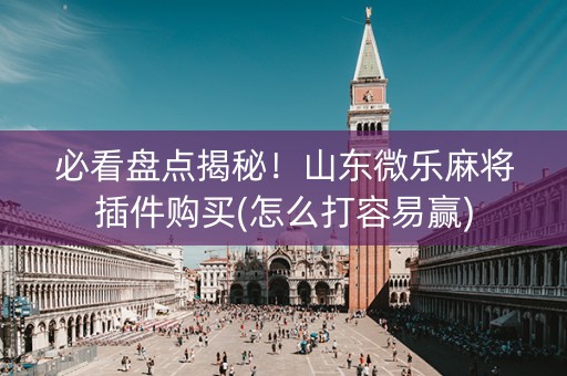 必看盘点揭秘！山东微乐麻将插件购买(怎么打容易赢)