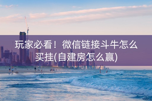 玩家必看！微信链接斗牛怎么买挂(自建房怎么赢)