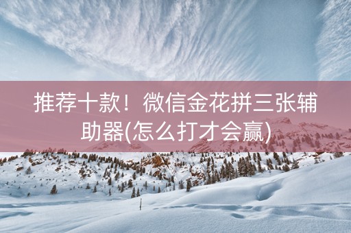 推荐十款！微信金花拼三张辅助器(怎么打才会赢)