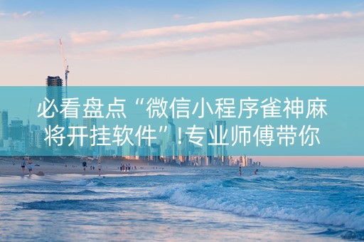 必看盘点“微信小程序雀神麻将开挂软件”!专业师傅带你一起了解（详细教程）-抖音