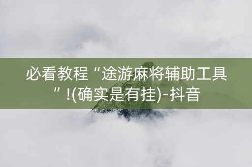必看教程“途游麻将辅助工具”!(确实是有挂)-抖音