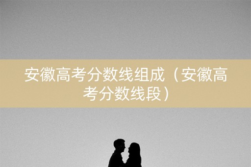 安徽高考分数线组成（安徽高考分数线段）