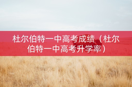 杜尔伯特一中高考成绩（杜尔伯特一中高考升学率）