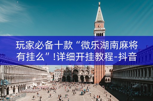 玩家必备十款“微乐湖南麻将有挂么”!详细开挂教程-抖音