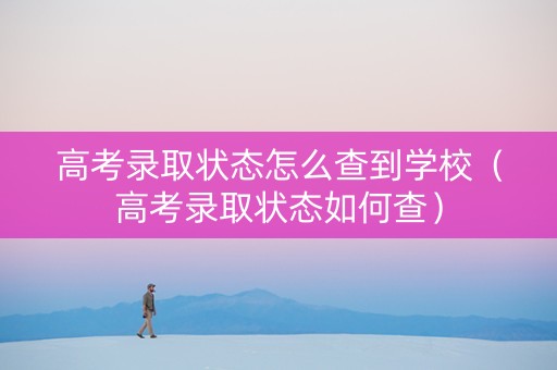 高考录取状态怎么查到学校（高考录取状态如何查）
