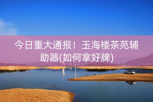 今日重大通报！玉海楼茶苑辅助器(如何拿好牌)