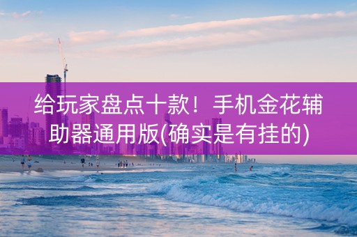 给玩家盘点十款！手机金花辅助器通用版(确实是有挂的)