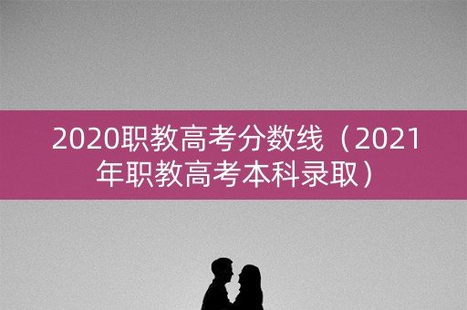 2020职教高考分数线（2021年职教高考本科录取）