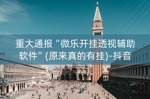 重大通报“微乐开挂透视辅助软件”(原来真的有挂)-抖音