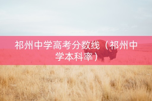 祁州中学高考分数线（祁州中学本科率）