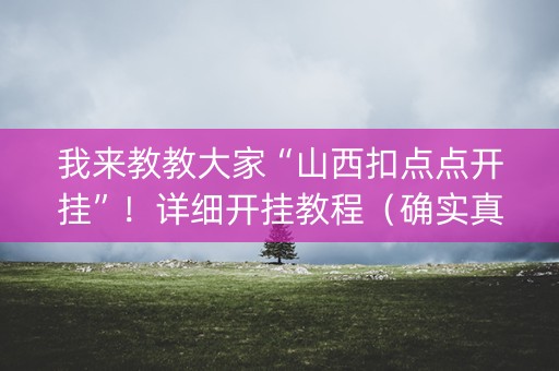 我来教教大家“山西扣点点开挂”！详细开挂教程（确实真的有挂)-抖音