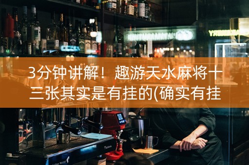 3分钟讲解！趣游天水麻将十三张其实是有挂的(确实有挂吗)
