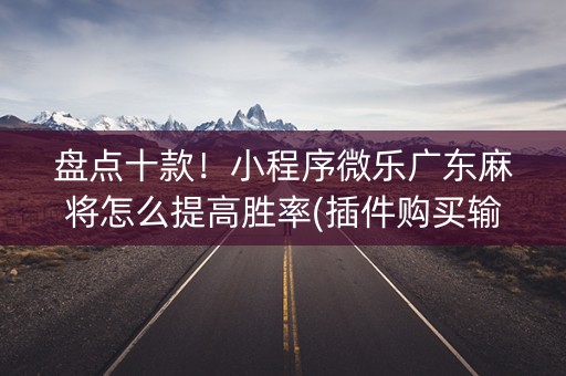 盘点十款！小程序微乐广东麻将怎么提高胜率(插件购买输赢规律)