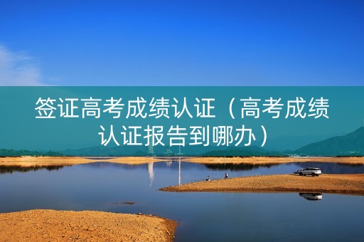 签证高考成绩认证（高考成绩认证报告到哪办）