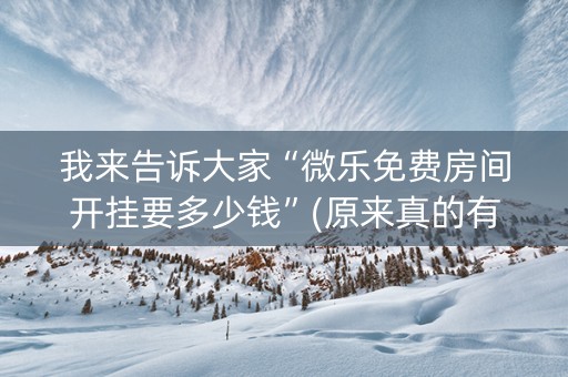 我来告诉大家“微乐免费房间开挂要多少钱”(原来真的有挂)-抖音