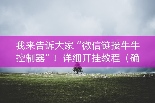 我来告诉大家“微信链接牛牛控制器”！详细开挂教程（确实真的有挂)-抖音
