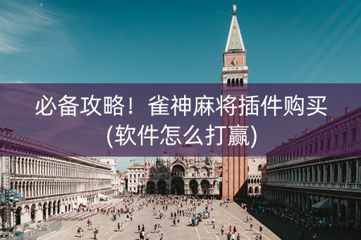 必备攻略！雀神麻将插件购买(软件怎么打赢)