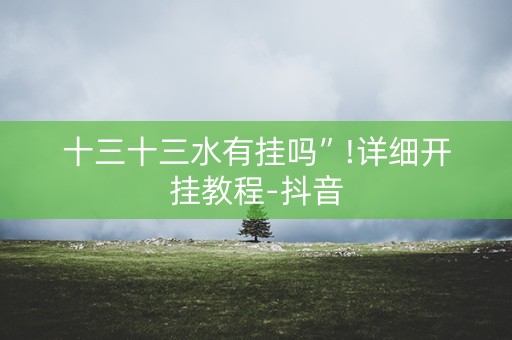 十三十三水有挂吗”!详细开挂教程-抖音