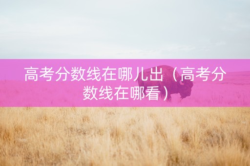 高考分数线在哪儿出（高考分数线在哪看）