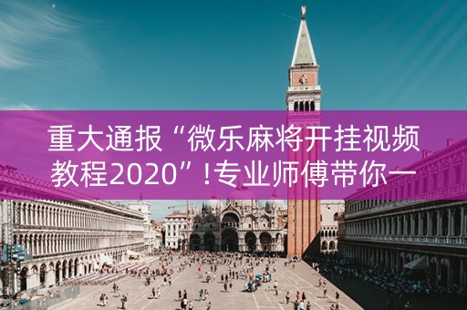 重大通报“微乐麻将开挂视频教程2020”!专业师傅带你一起了解（详细教程）-抖音
