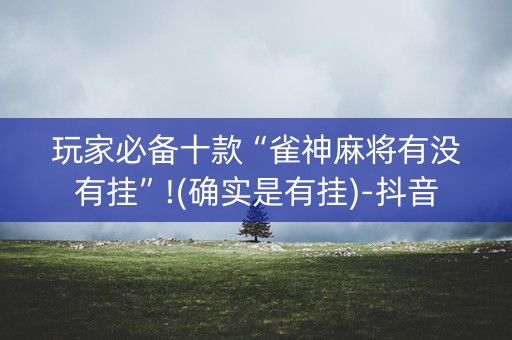 玩家必备十款“雀神麻将有没有挂”!(确实是有挂)-抖音