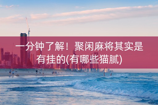 一分钟了解！聚闲麻将其实是有挂的(有哪些猫腻)