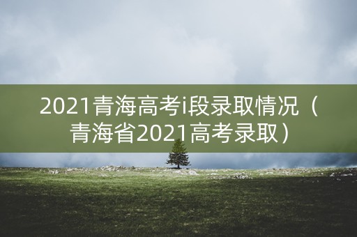 2021青海高考i段录取情况（青海省2021高考录取）