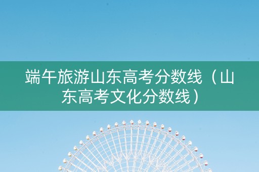 端午旅游山东高考分数线（山东高考文化分数线）