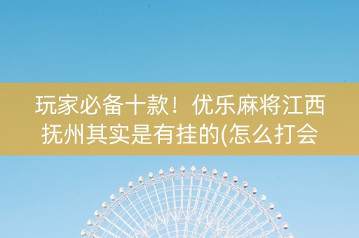 玩家必备十款！优乐麻将江西抚州其实是有挂的(怎么打会赢)