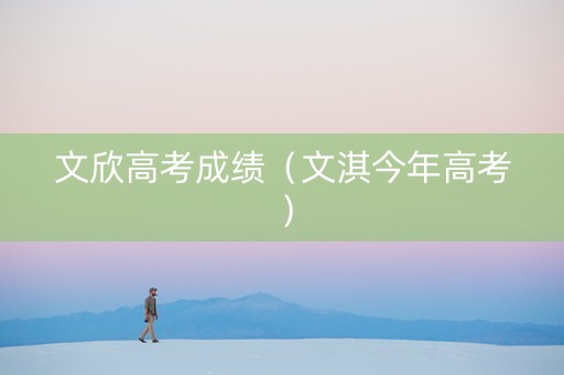文欣高考成绩（文淇今年高考）