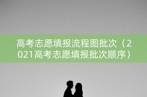 高考志愿填报流程图批次（2021高考志愿填报批次顺序）