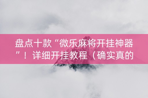 盘点十款“微乐麻将开挂神器”！详细开挂教程（确实真的有挂)-抖音