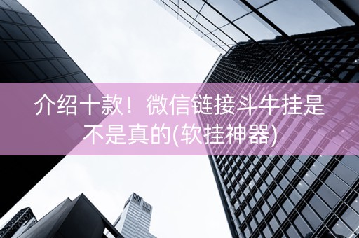介绍十款！微信链接斗牛挂是不是真的(软挂神器)