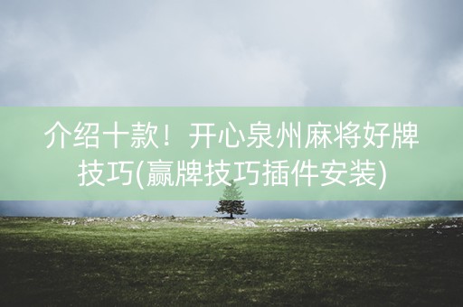 介绍十款！开心泉州麻将好牌技巧(赢牌技巧插件安装)
