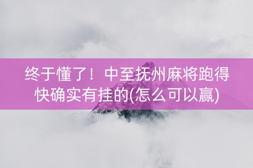 终于懂了！中至抚州麻将跑得快确实有挂的(怎么可以赢)