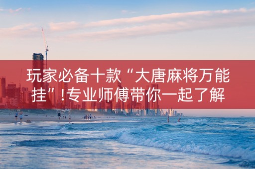玩家必备十款“大唐麻将万能挂”!专业师傅带你一起了解（详细教程）-抖音