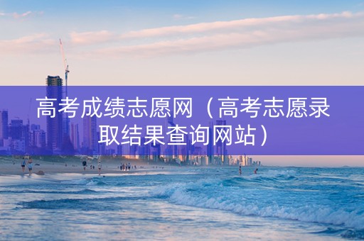 高考成绩志愿网（高考志愿录取结果查询网站）