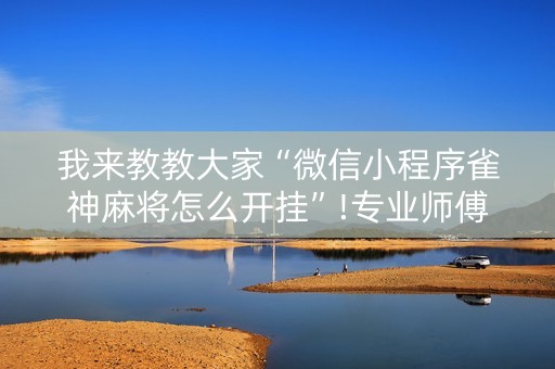 我来教教大家“微信小程序雀神麻将怎么开挂”!专业师傅带你一起了解（详细教程）-抖音