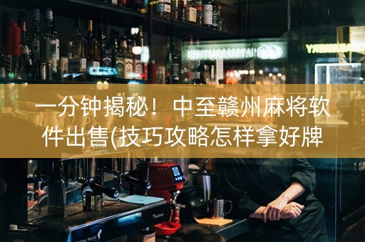一分钟揭秘！中至赣州麻将软件出售(技巧攻略怎样拿好牌)