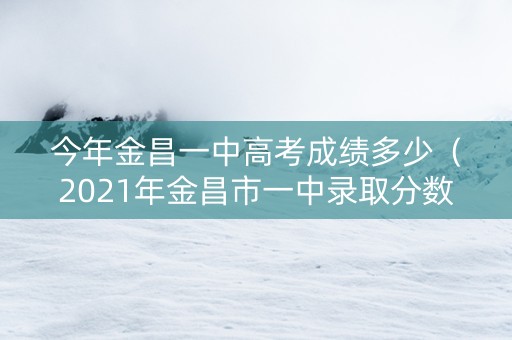 今年金昌一中高考成绩多少（2021年金昌市一中录取分数线）