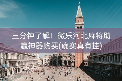 三分钟了解！微乐河北麻将助赢神器购买(确实真有挂)