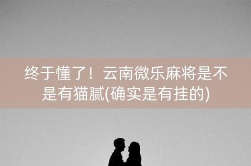 终于懂了！云南微乐麻将是不是有猫腻(确实是有挂的)