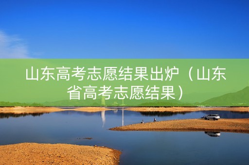 山东高考志愿结果出炉（山东省高考志愿结果）