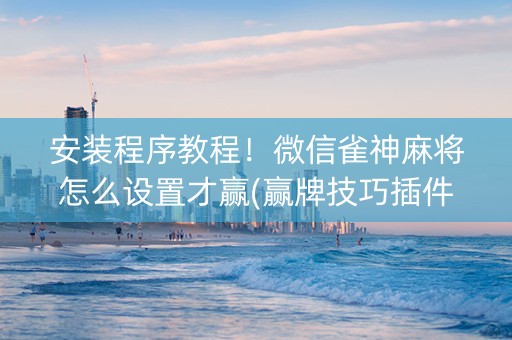 安装程序教程！微信雀神麻将怎么设置才赢(赢牌技巧插件安装)