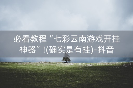 必看教程“七彩云南游戏开挂神器”!(确实是有挂)-抖音