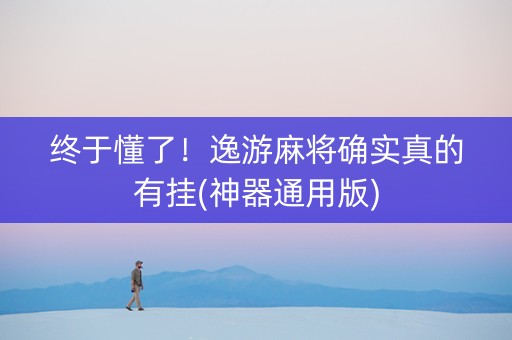终于懂了！逸游麻将确实真的有挂(神器通用版)