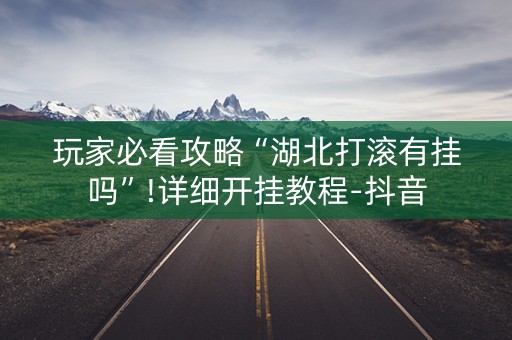 玩家必看攻略“湖北打滚有挂吗”!详细开挂教程-抖音