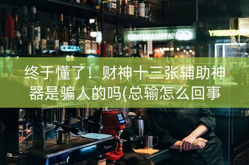 终于懂了！财神十三张辅助神器是骗人的吗(总输怎么回事)