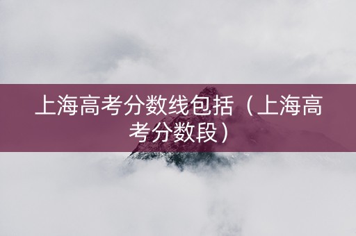上海高考分数线包括（上海高考分数段）