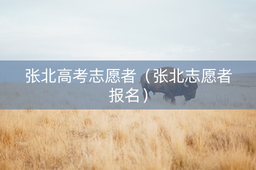 张北高考志愿者（张北志愿者报名）
